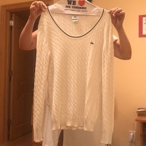 🔥LACOSTE WHITE CREAM SWEATER🔥